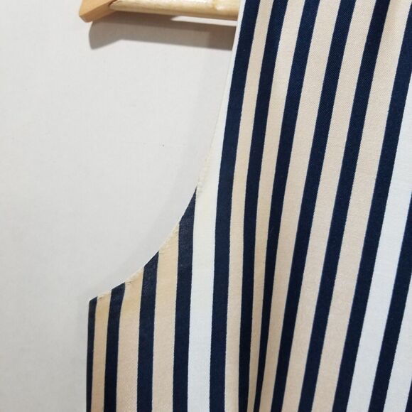 Diane Von Furstenberg Dress Kimana Flare Skirt Dress Orchid Stripe Navy - Picture 12 of 16